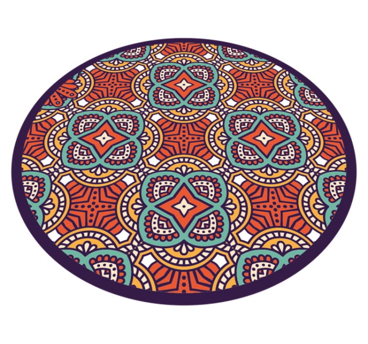 Vinyl Teppich Mandala bunte geometrische harmonie - TenStickers