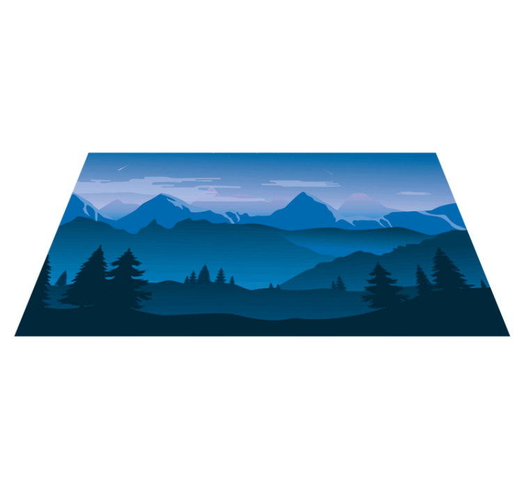 Vinyl Teppich Natur bergblick-szene - TenStickers