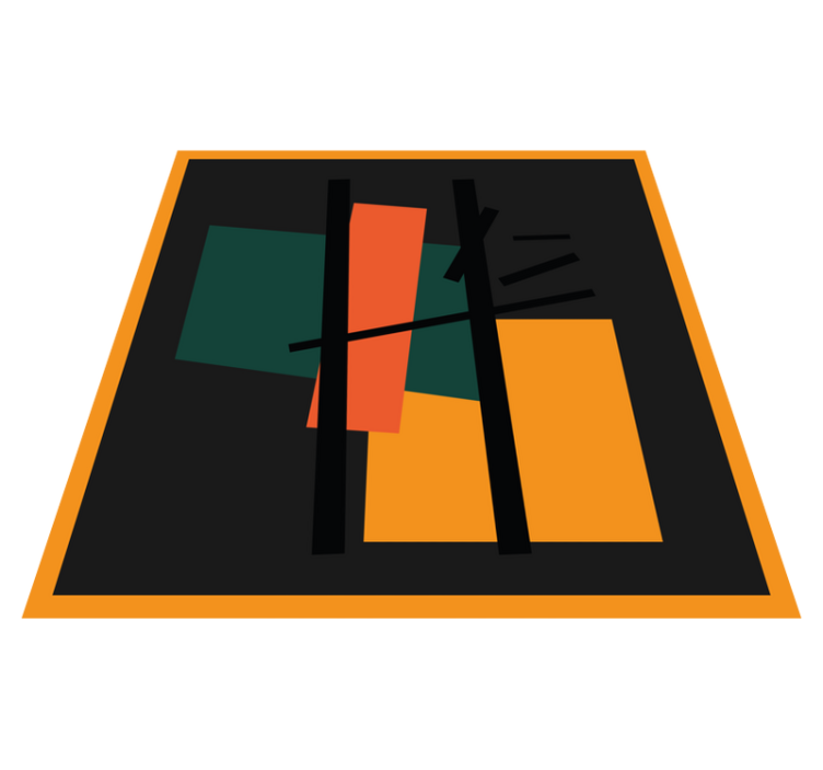 Vinyl Teppich modern abstrakte farbsegmente - TenStickers