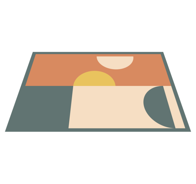 Vinyl Teppich modern kreise und rechtecke - TenStickers