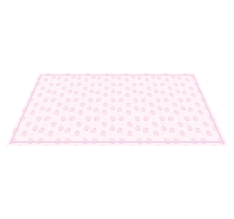 Vinyl Teppich Küche rosa erdbeermuster - TenStickers