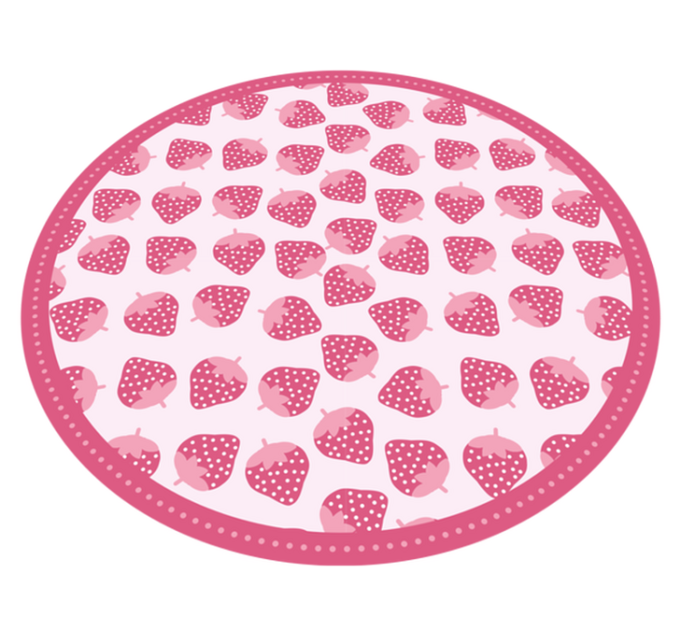 Vinyl teppich küche mit süßem erdbeer-muster - TenStickers