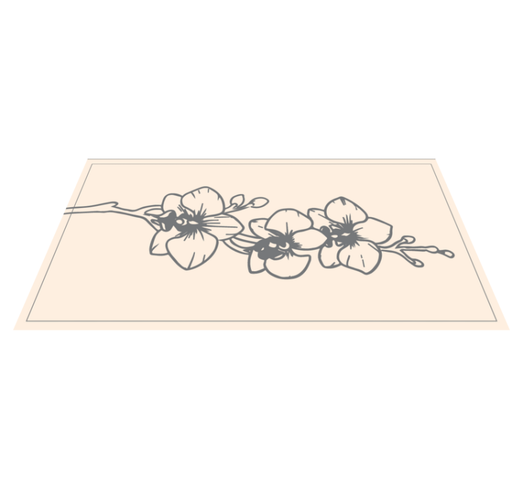 Vinyl teppich blumen anmutige orchidee - TenStickers