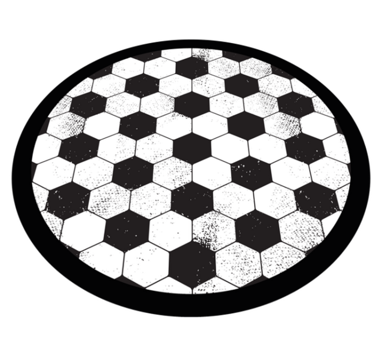 Vinyl teppich geometrisch in hexagonalem schwarzmuster - TenStickers