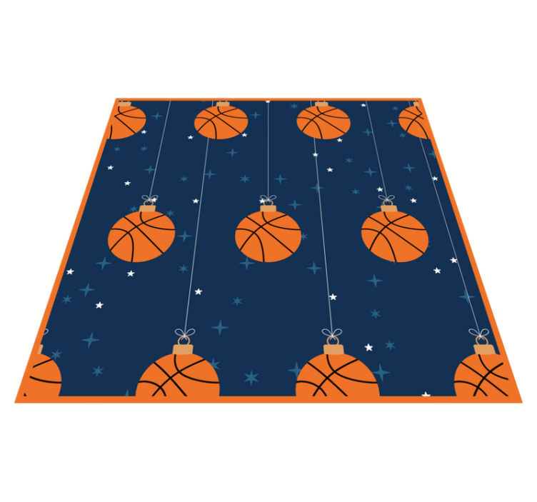 Vinylteppich kindlich basketball-ornament-muster - TenStickers