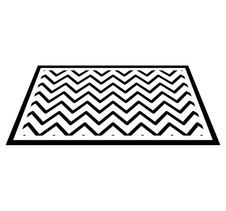 Vinyl Teppich Eingang chevron-stil - TenStickers