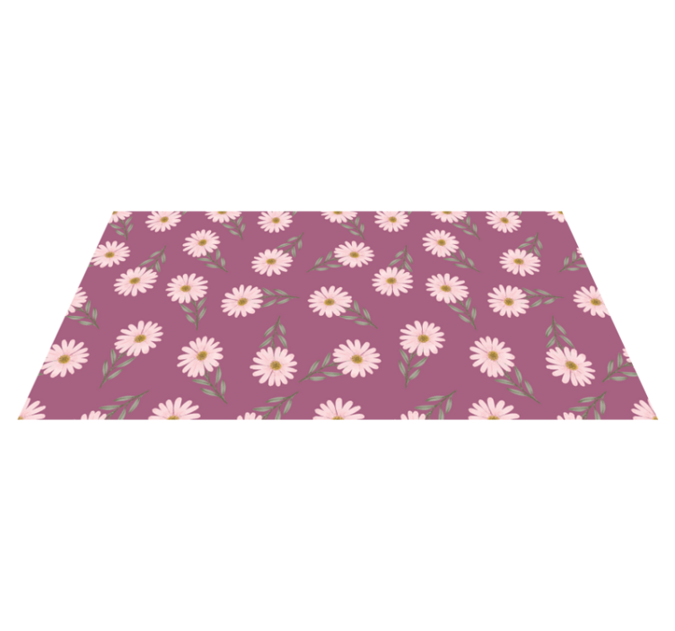 Vinyl teppich blumen daisy set - TenStickers