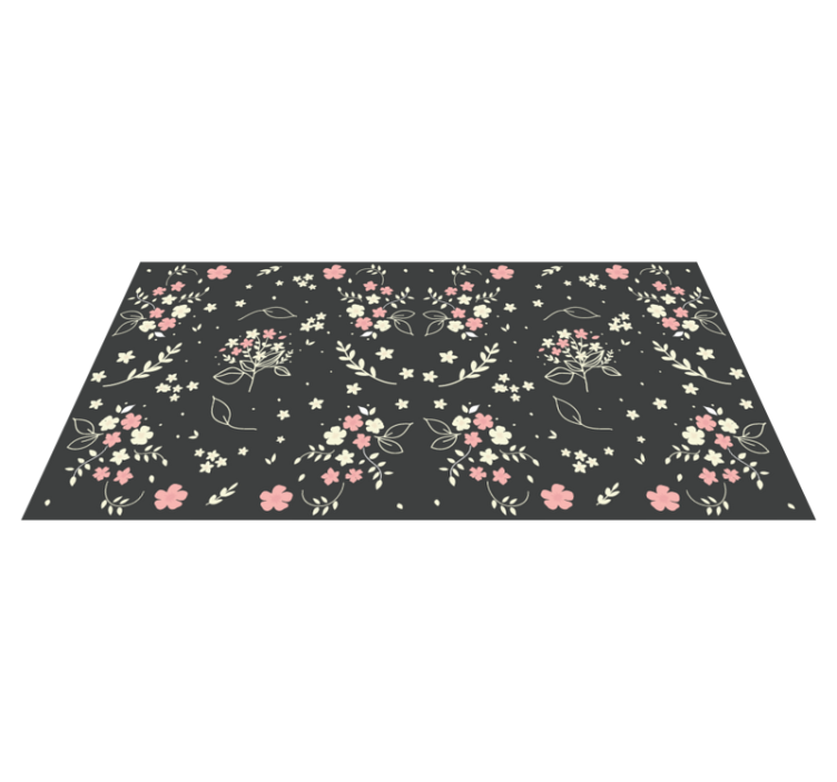 Vinyl Teppich Blumen floral gemusterte eleganz - TenStickers