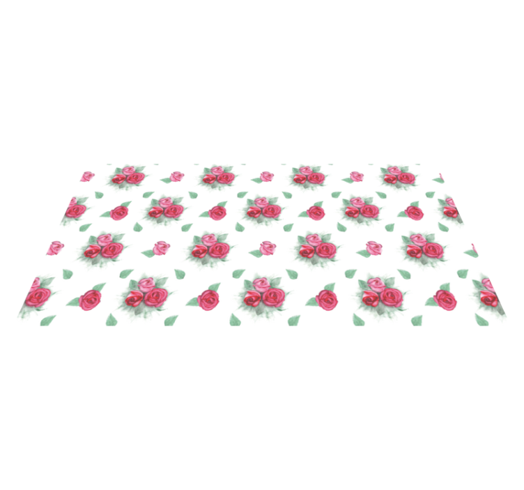 Vinyl Teppich Blumen satz von rosen - TenStickers