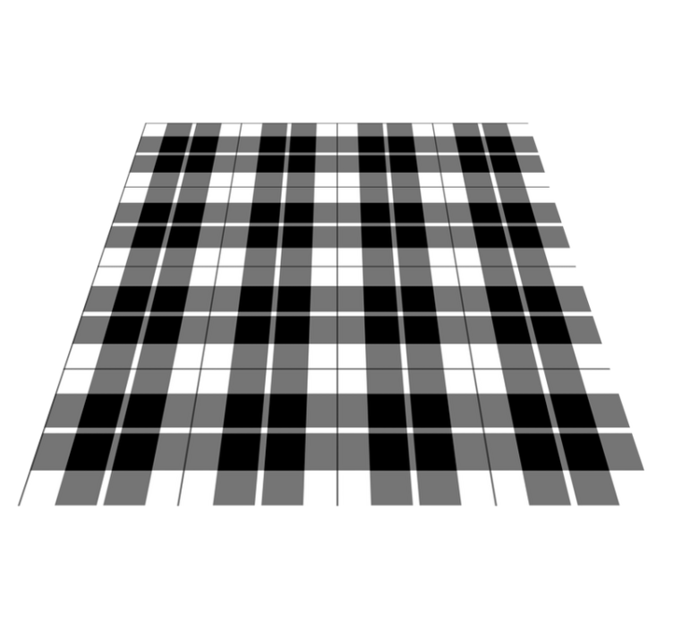 Vinyl teppich geometrisch schwarz-weiße karos - TenStickers