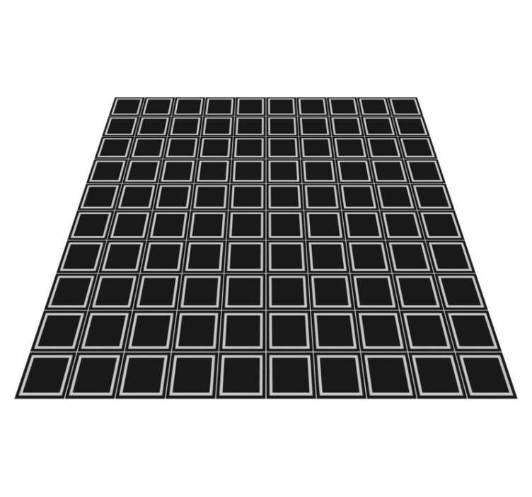 Vinyl teppich fliesenoptik geometrisches quadratarrangement - TenStickers