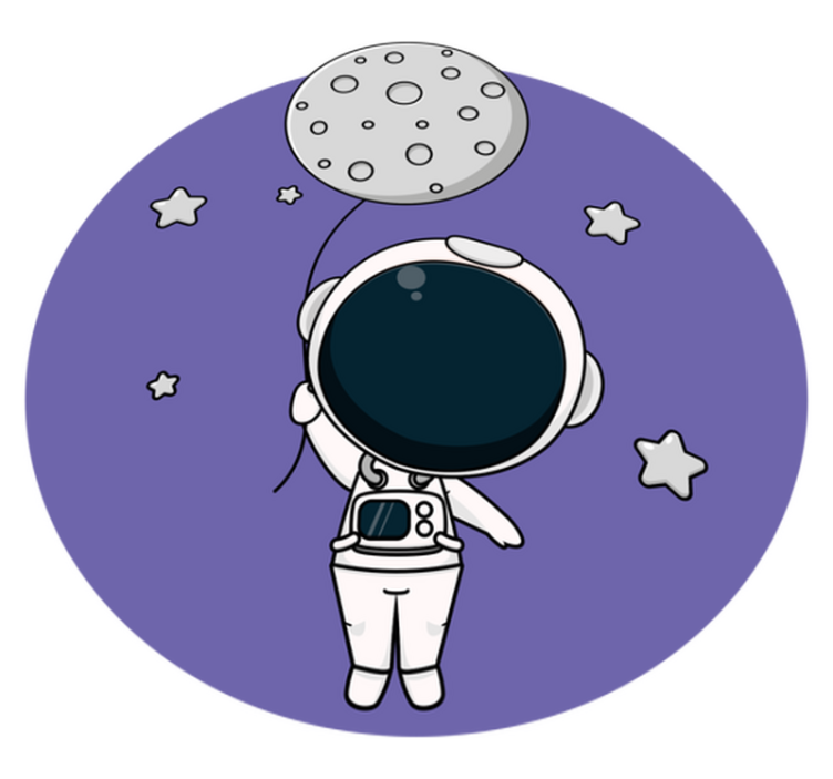 Vinylteppich kindlich astronaut mit ballon - TenStickers