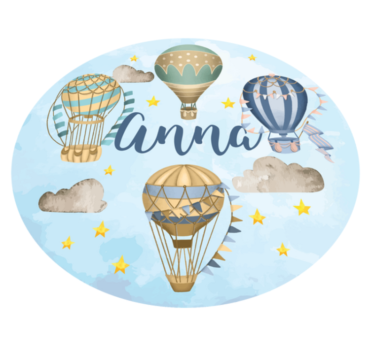 Vinyl Teppich mit Namen luftballon-fantasie - TenStickers