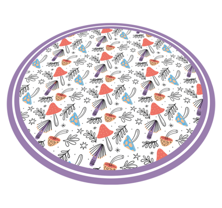 Vinyl Teppich Natur bunte pilzsprossen - TenStickers