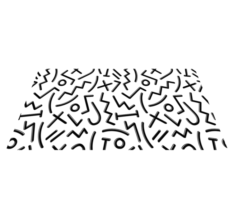 Vinylteppich kindlich dynamische abstrakte linien - TenStickers