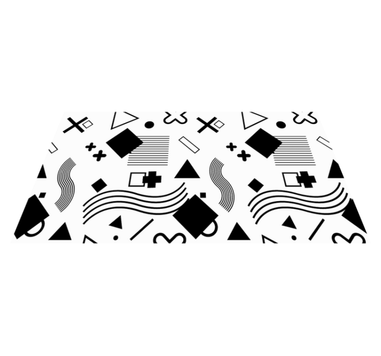 Vinyl Teppich geometrisch schwarze muster - TenStickers