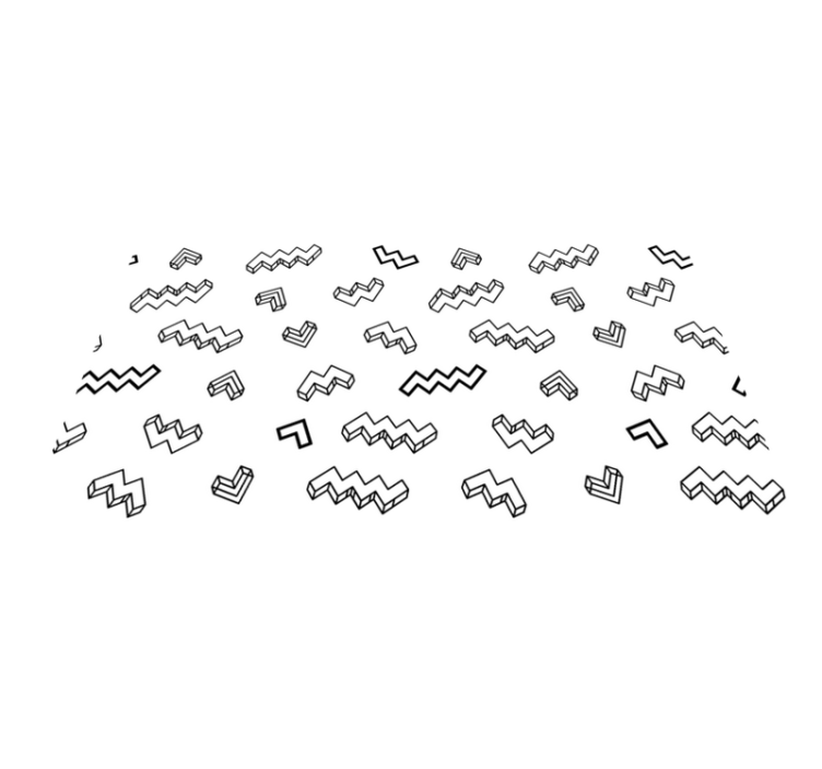 Vinylteppich kindlich kräftige, eckige muster - TenStickers