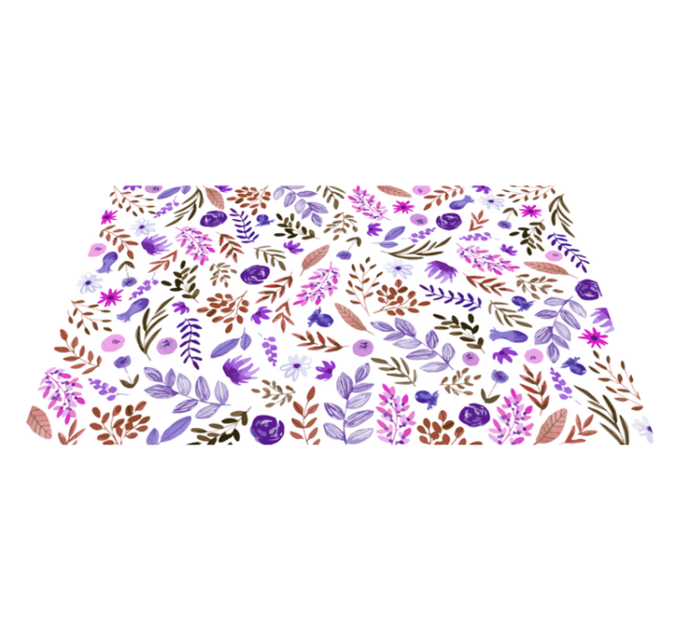 Vinyl Teppich Blumen naturmuster - TenStickers