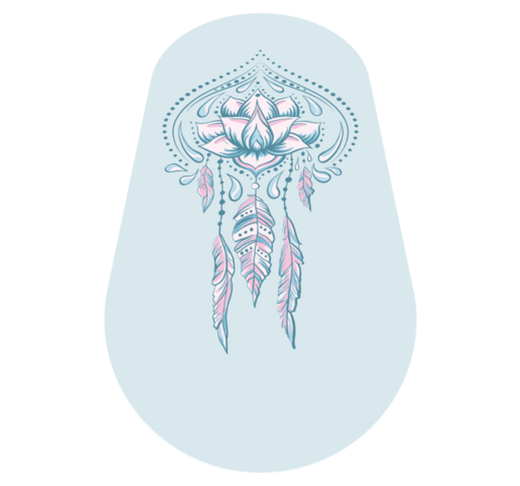 Vinyl Teppich Mandala lotusmuster - TenStickers