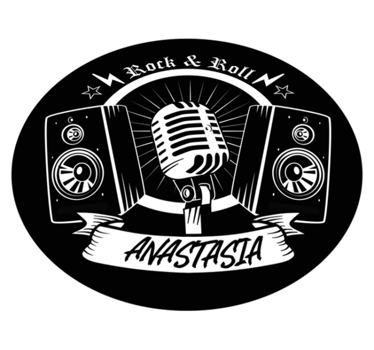 Vinyl Teppich Jugendzimmer rock'n'roll mit namen - TenStickers