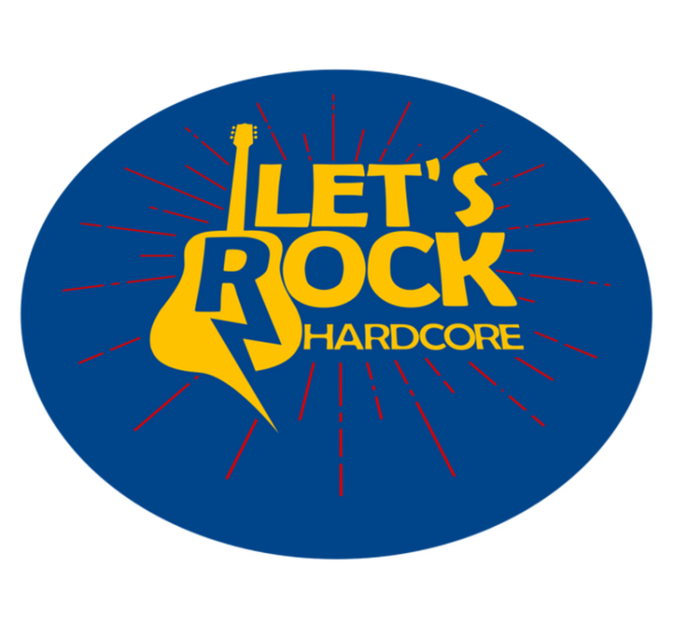 Vinyl Teppich rund e-gitarren-tribut - TenStickers