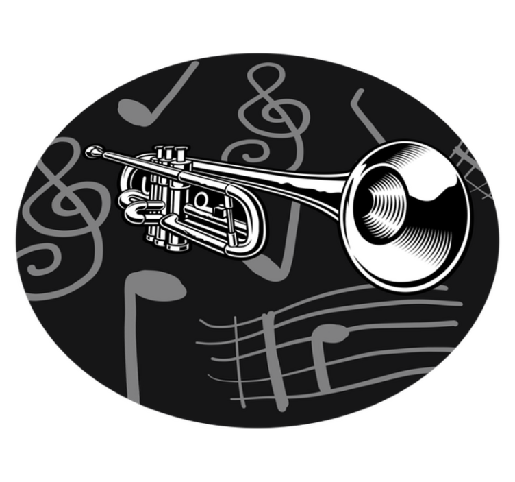 Vinyl Teppich rund thema musikinstrument - TenStickers