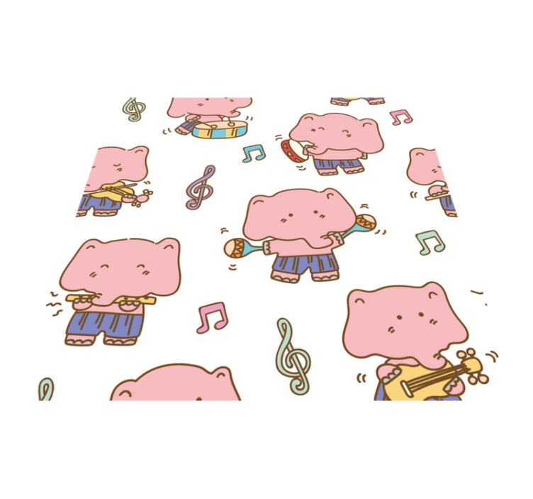 Vinylteppich kindlich musikalisches elefantenthema - TenStickers