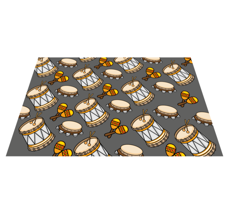 Vinylteppich kindlich musikinstrumente kollektion - TenStickers