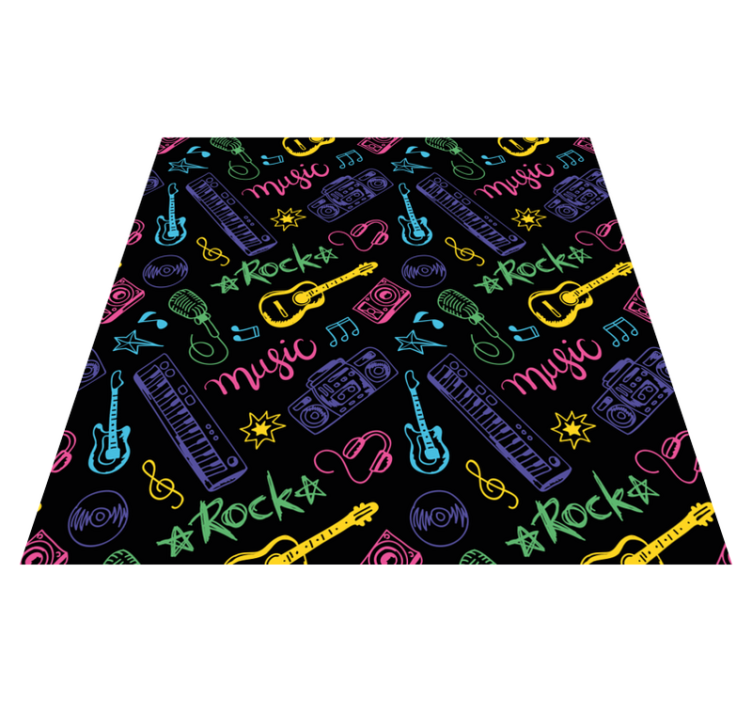 Vinylteppich kindlich buntes musikthema - TenStickers