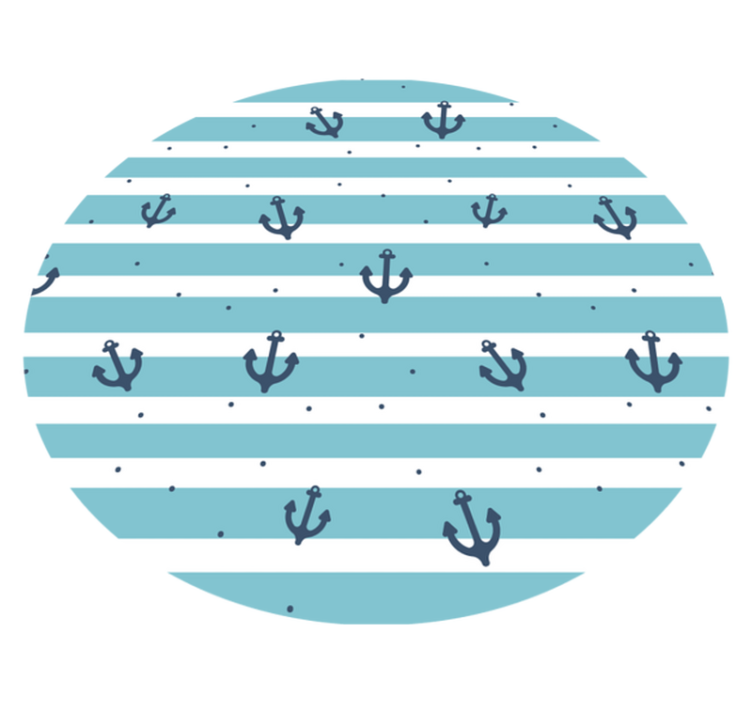 Vinyl Teppich Bad blaue maritime streifen - TenStickers