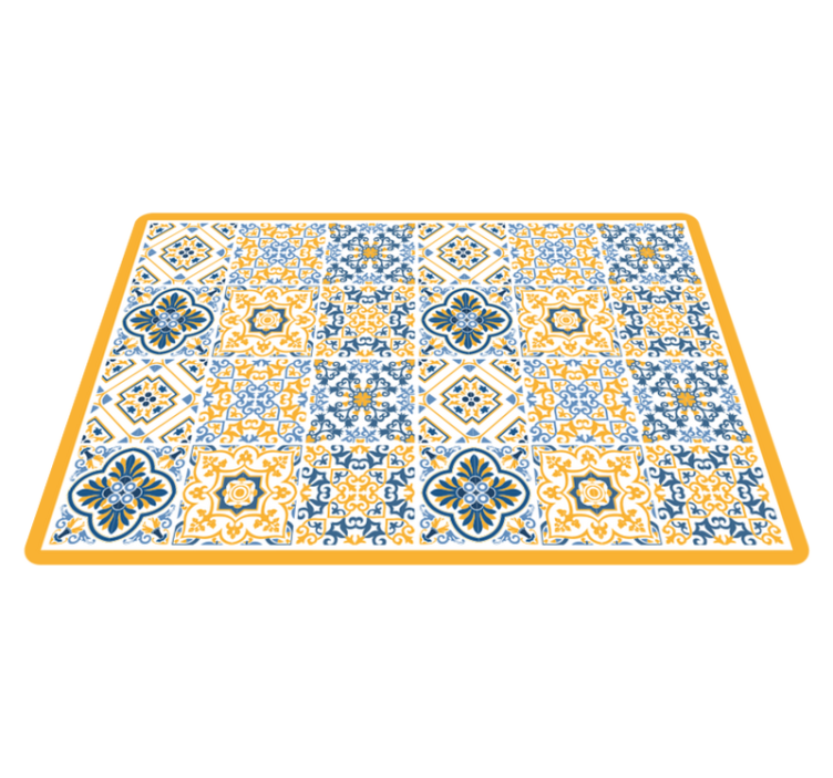 Vinyl Teppich Fliesenoptik lebendige mosaik-arrangements - TenStickers