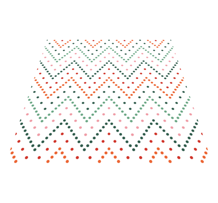 Vinylteppich kindlich buntes chevron-muster - TenStickers