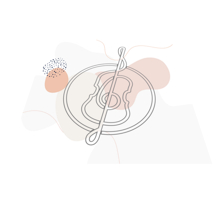 Vinyl Teppich modern umriss einer musiknote - TenStickers