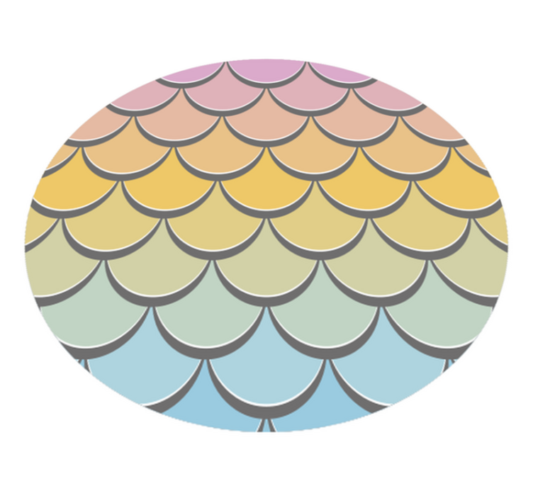 Vinyl Teppich Imitation bunte fischschuppen - TenStickers