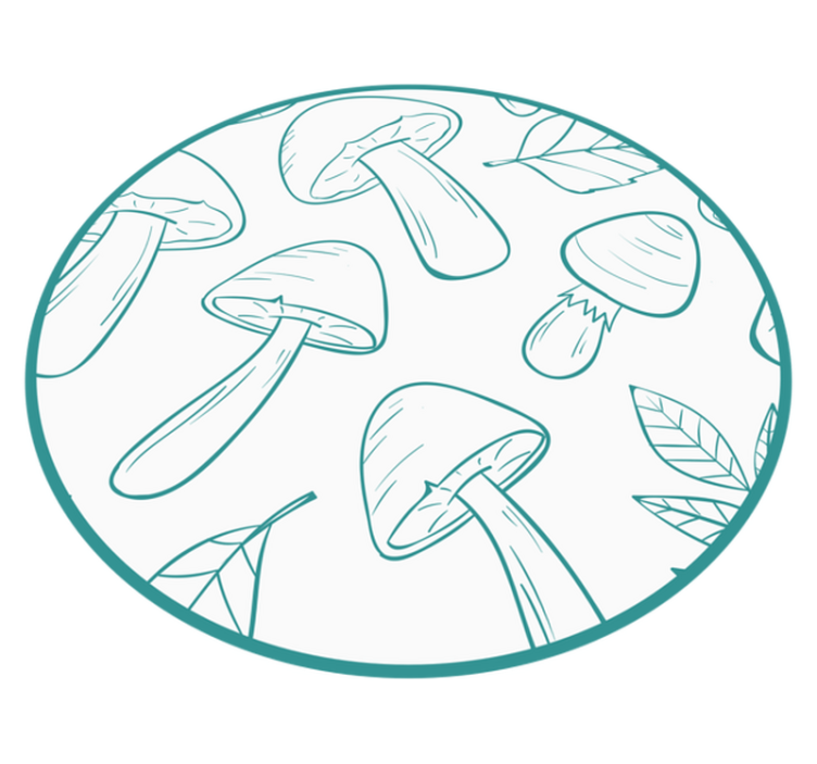 Vinyl Teppich Natur pilzblattmotiv - TenStickers