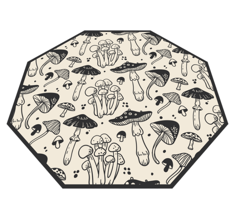 Vinyl Teppich Blumen pilzreich - TenStickers