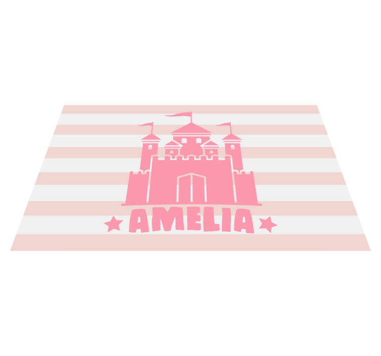 Vinylteppich kindlich schloss themen benutzerdefinierte - TenStickers