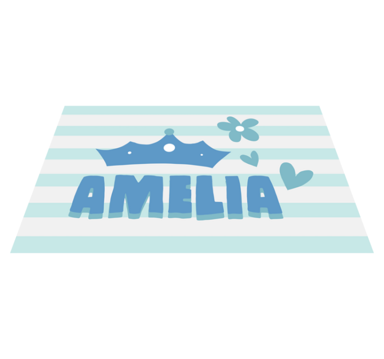 Vinyl Teppich mit Namen platzierung des kronennamens - TenStickers