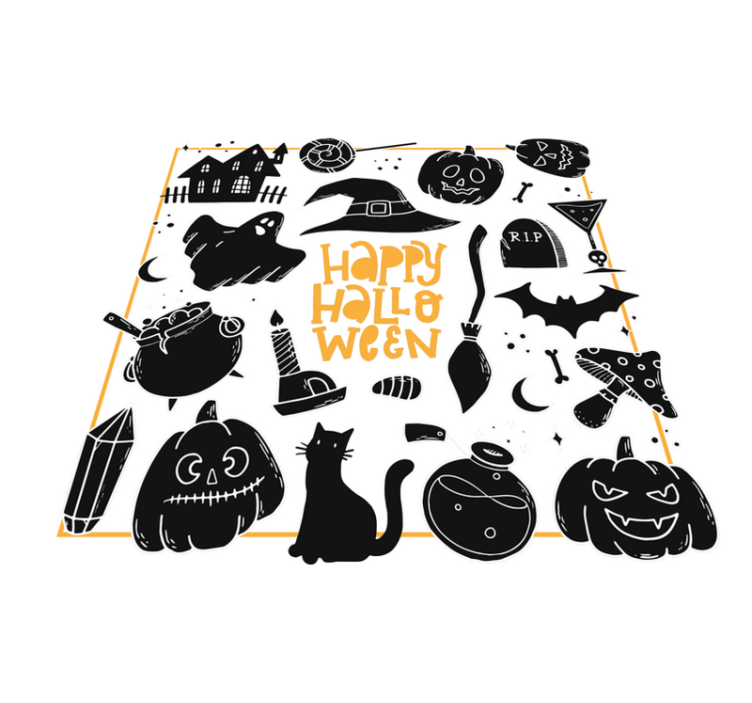 Vinyl Teppich Halloween festliche symbole - TenStickers