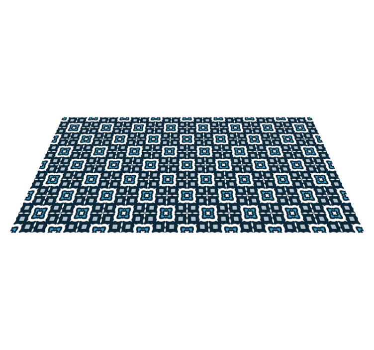 Vinyl teppich mosaik in marineblau muster - TenStickers