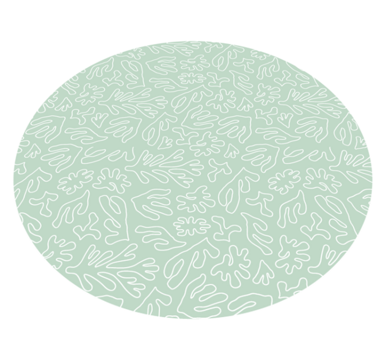 Vinyl teppich natur mit blattmustern - TenStickers