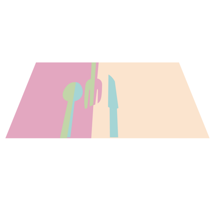 Vinyl Teppich Küche stilvolle utensilien-silhouetten - TenStickers