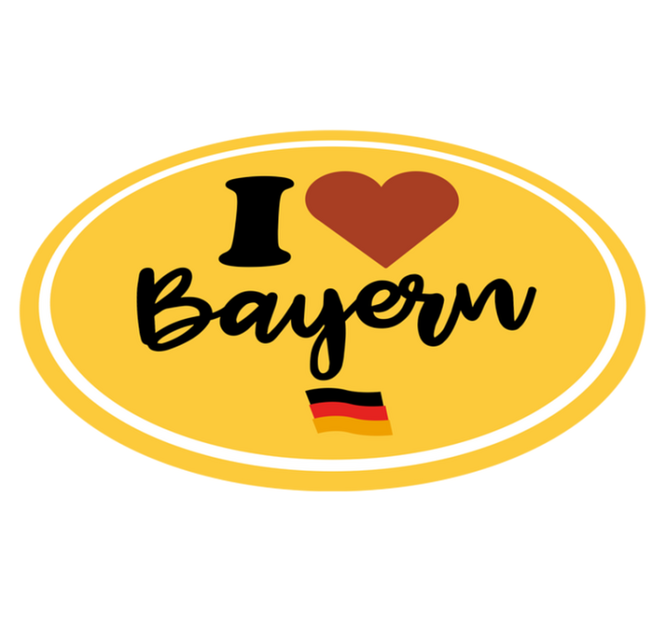 Vinyl Teppich Spruch ich liebe bayern - TenStickers