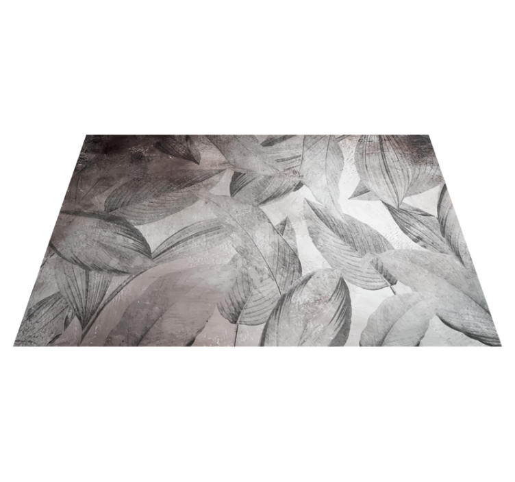 Vinyl Teppich Blumen blatt-monochrom-muster - TenStickers