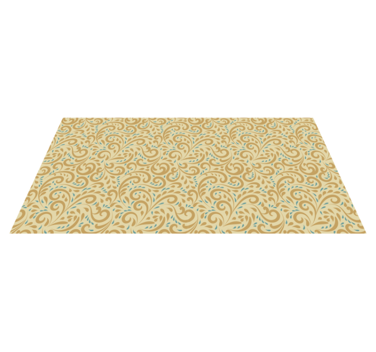 Vinyl Teppich Blumen botanisches wirbelelement - TenStickers