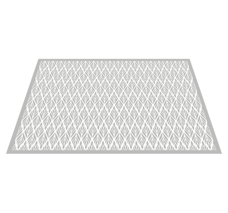 Vinyl Teppich modern graues blattmuster - TenStickers