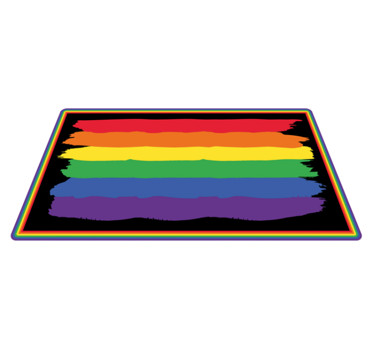 Vinyl Teppich gestreift bunte regenbogenstreifen - TenStickers