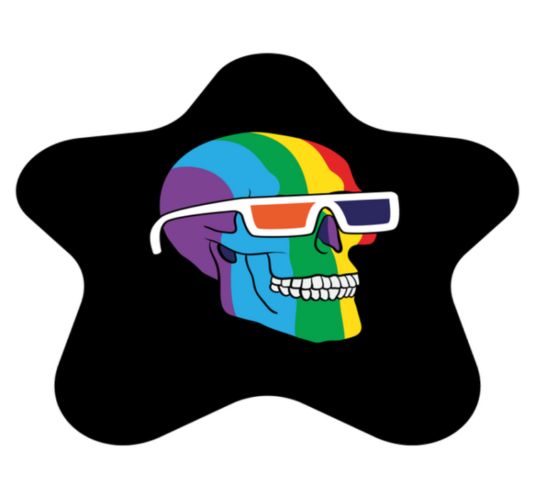 Vinyl Teppich Mosaik bunte totenkopf-sonnenbrillen - TenStickers