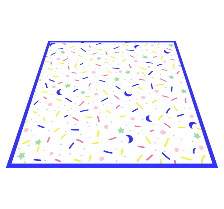 Vinylteppich kindlich party bunte formen - TenStickers