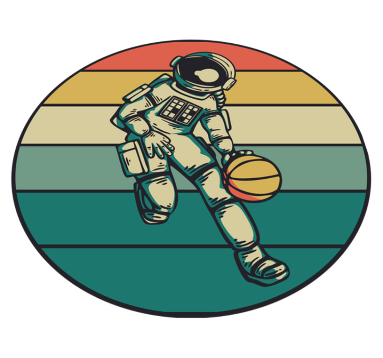 Vinyl Teppich Spiele astronauten-basketballspiel - TenStickers